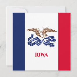 Cartão Bandeira do Estado de Iowa