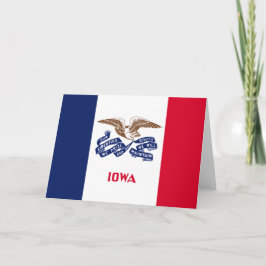Cartão Bandeira do Estado de Iowa