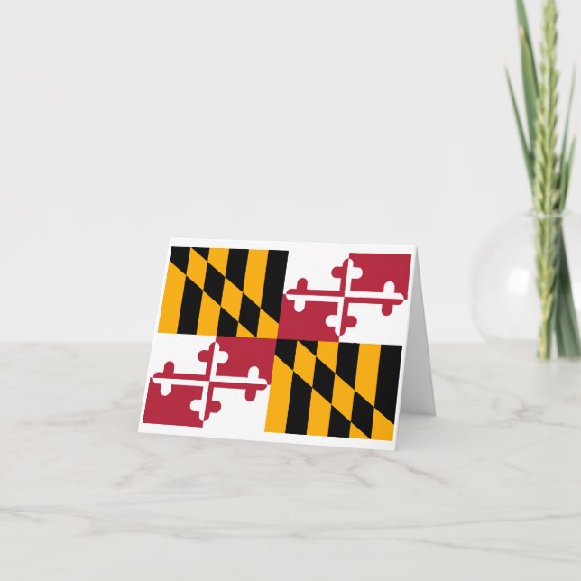 Cartão Bandeira do Estado de Maryland (Frente)