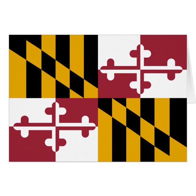 Cartão Bandeira do estado de Maryland (Frente Horizontal)