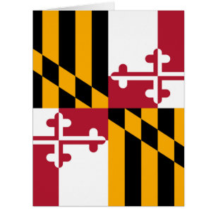 Cartão Bandeira do Estado de Maryland Festivo