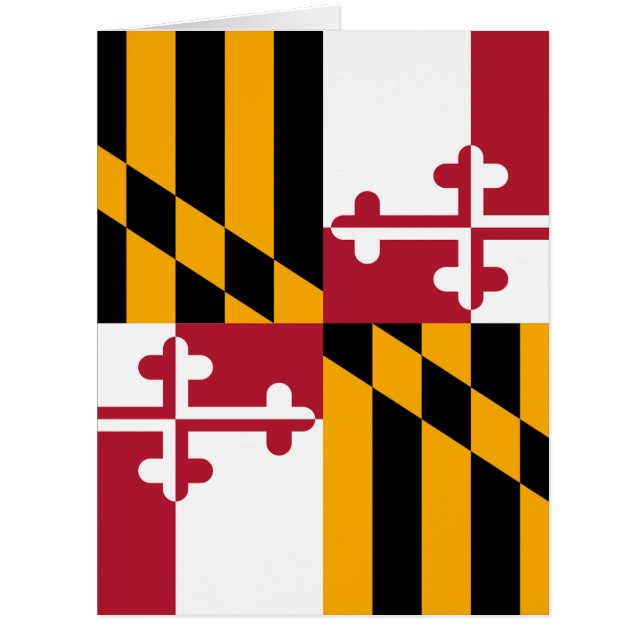 Cartão Bandeira do Estado de Maryland Festivo (Frente)