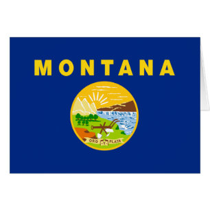 Cartão Bandeira do Estado de Montana