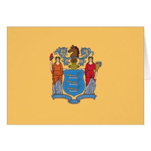 Cartão Bandeira do Estado de Nova Jersey