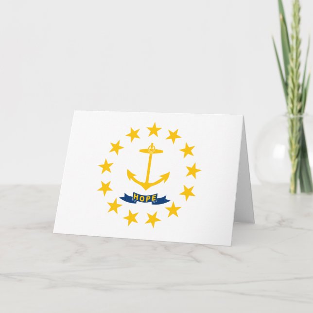 Cartão Bandeira do Estado de Rhode Island (Frente)