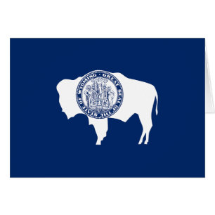 Cartão Bandeira do Estado de Wyoming