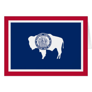 Cartão Bandeira do estado de Wyoming