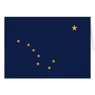 Cartão Bandeira do Estado do Alasca
