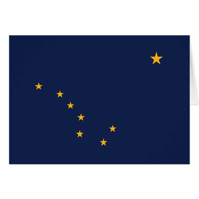 Cartão Bandeira do Estado do Alasca (Frente Horizontal)