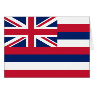 Cartão Bandeira do Estado do Havaí