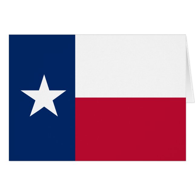 Cartão Bandeira do Estado do Texas (Frente Horizontal)