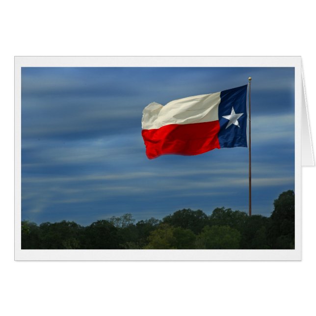 Cartão Bandeira do Estado do Texas (Frente Horizontal)