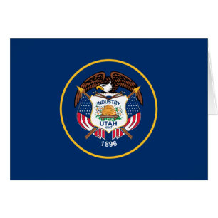 Cartão Bandeira do Estado Patriótico de Utah