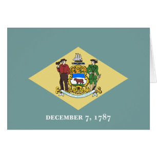 Cartão Bandeira do Estado Patriótico Delaware