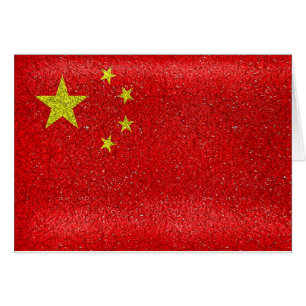 Cartão Bandeira do estilo do Grunge de China