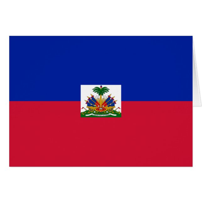 Cartão Bandeira do Haiti (Frente Horizontal)