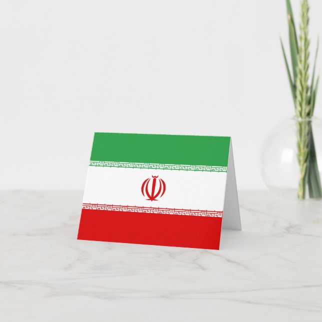 Cartão Bandeira do Irã (Iraniano) (Frente)
