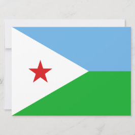 Cartão Bandeira do Jibuti (nação africana)