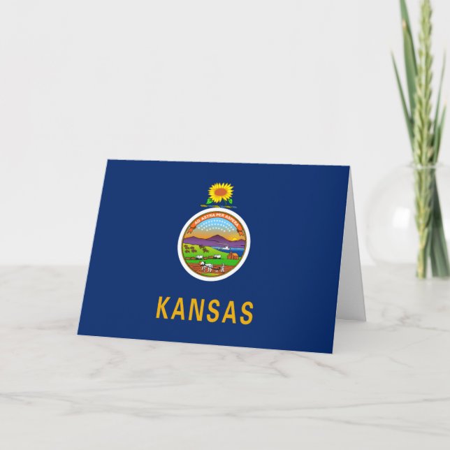 Cartão Bandeira do Kansas (Frente)
