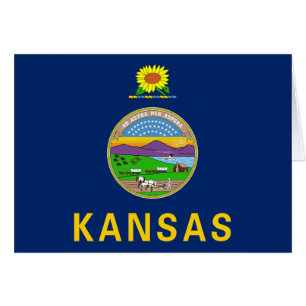 Cartão Bandeira do Kansas