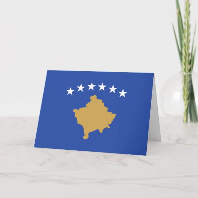 Cartão Bandeira do Kosovo (Frente)