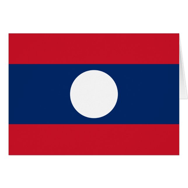 Cartão Bandeira do Laos (Frente Horizontal)