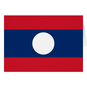 Cartão Bandeira do Laos Patriótica