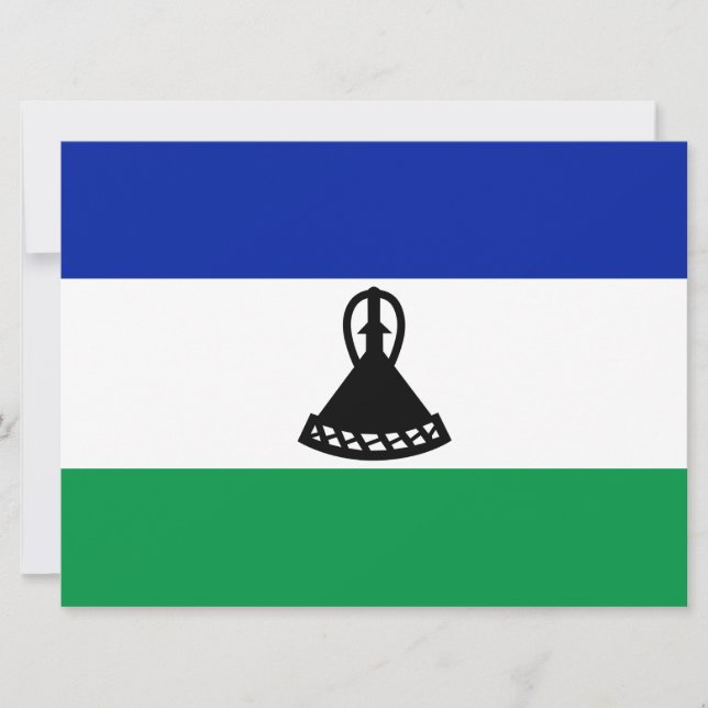 Cartão Bandeira do Lesoto (Frente)