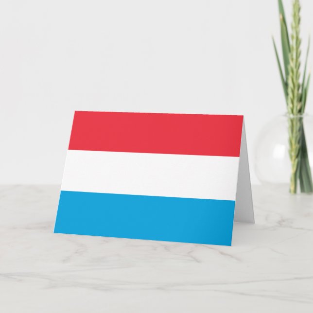 Cartão Bandeira do Luxemburgo (Frente)