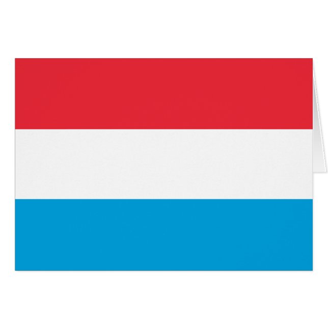 Cartão Bandeira do Luxemburgo Patriótica (Frente Horizontal)