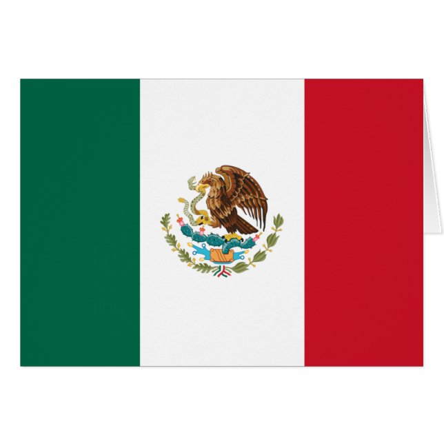 Cartão Bandeira do México (Frente Horizontal)