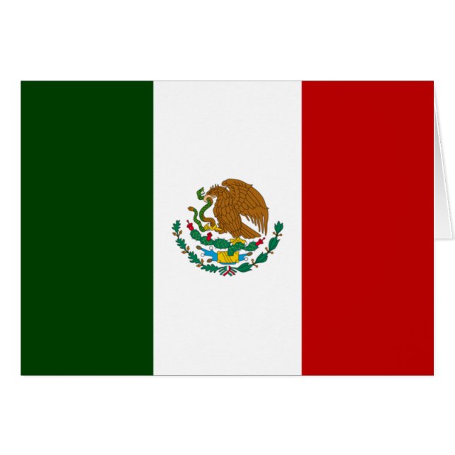Cartão Bandeira do México (Frente Horizontal)