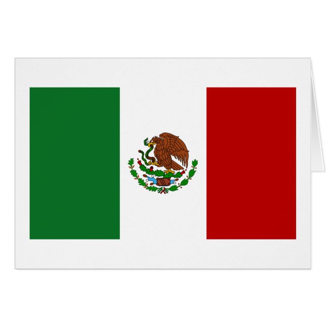Cartão Bandeira do México (Frente Horizontal)