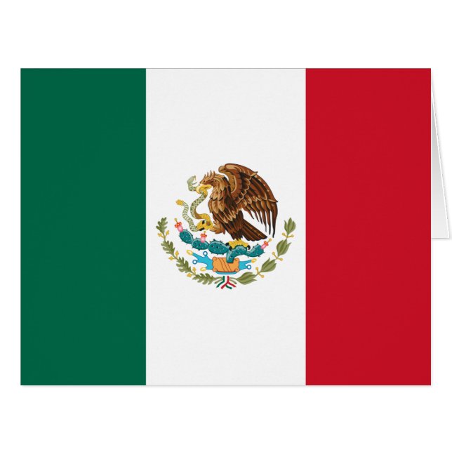 Cartão Bandeira do México, Bandera da República Mexicana (Frente horizontal)