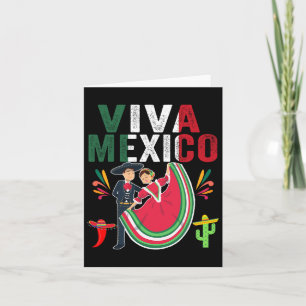 Cartão Bandeira do México Dia da Independência Homens Mex