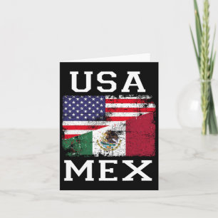 Cartão Bandeira do México EUA Patriota Bandeira Mexicana