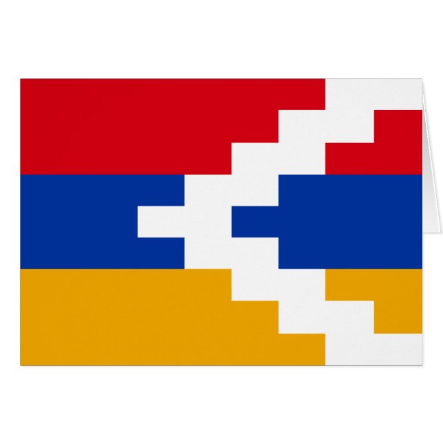 Cartão Bandeira do Nagorno Karabakh (Frente Horizontal)