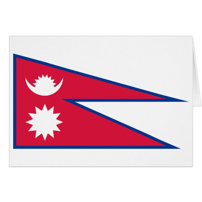 Cartão Bandeira do Nepal (Frente Horizontal)