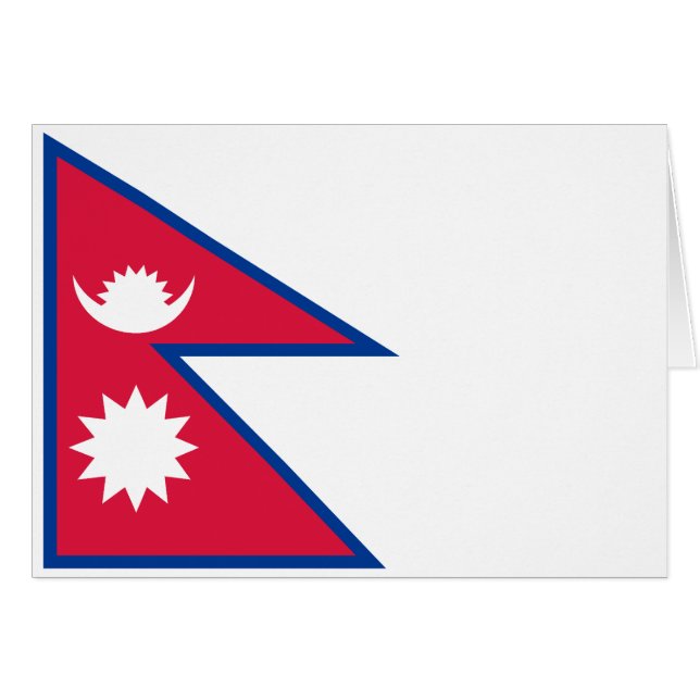 Cartão Bandeira do Nepal (Frente Horizontal)