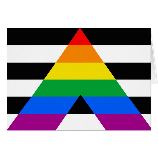 Cartão Bandeira do Orgulho Aliado (Frente Horizontal)