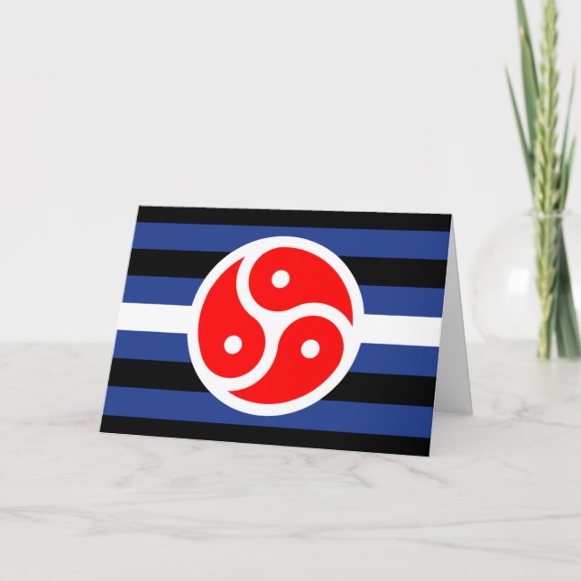 Cartão Bandeira do Orgulho da Prática de Couro (Frente)