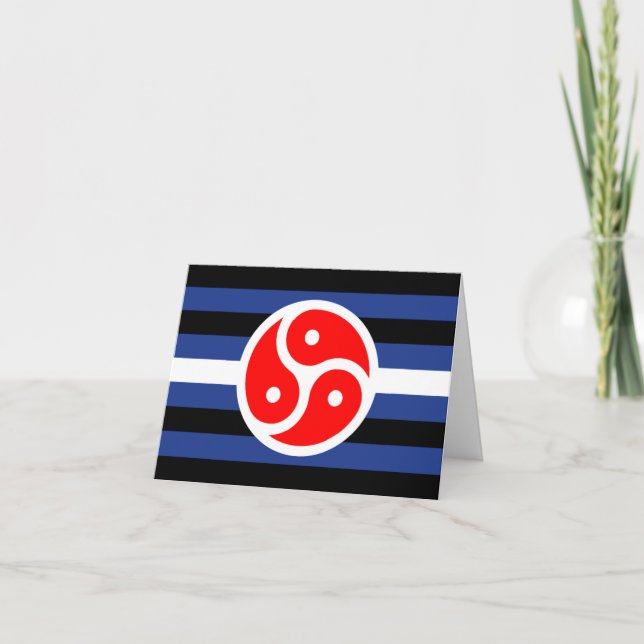 Cartão Bandeira do Orgulho da Prática de Couro (Frente)