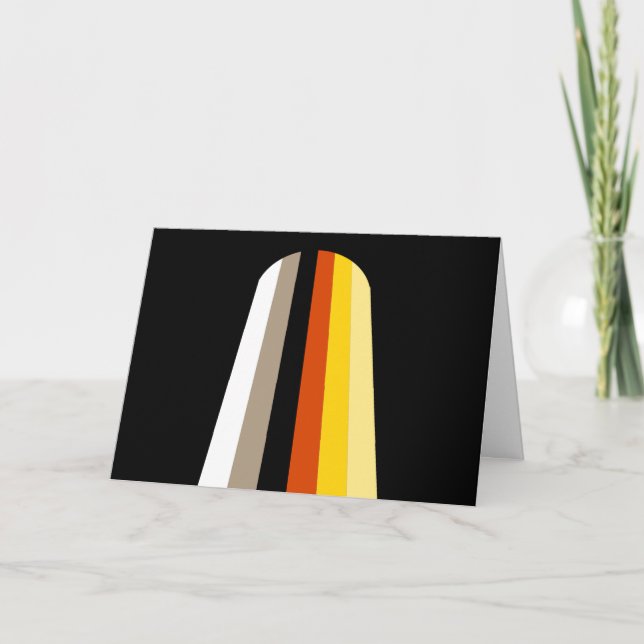Cartão Bandeira do Orgulho de Cabelo Longo (Frente)