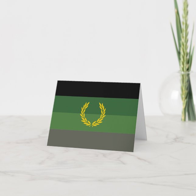 Cartão Bandeira do Orgulho do Uniforme Militar (Frente)