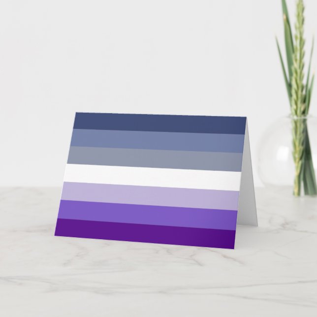 Cartão Bandeira do Orgulho Lésbico Masculino (Frente)