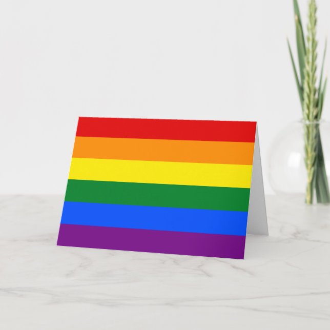 Cartão Bandeira do orgulho LGBT (Frente)