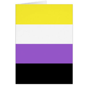 Cartão Bandeira do Orgulho Não Binário