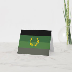 Cartão Bandeira do Orgulho Uniforme Militar