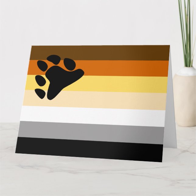Cartão Bandeira do Orgulho Ursa (Frente)