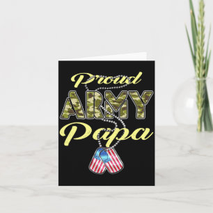 Cartão Bandeira do Papai do Exército Orgulhoso Camuflagem